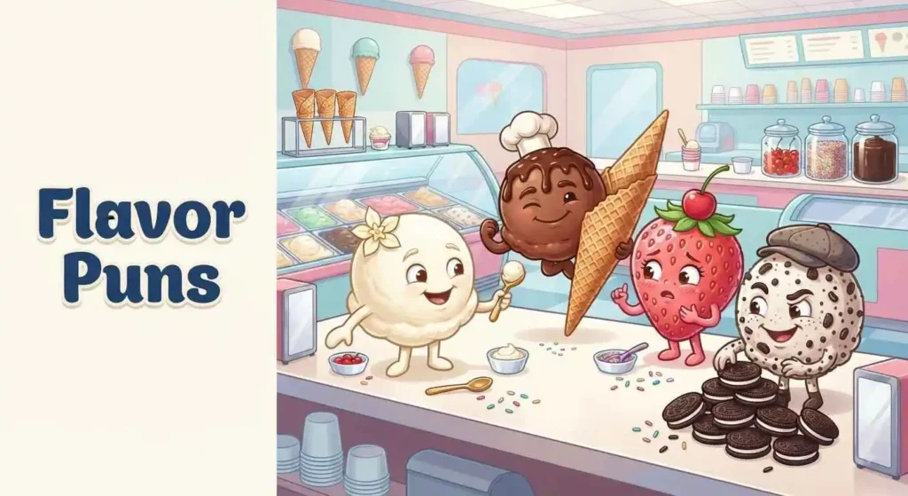 Blue Bell flavor pun ice cream