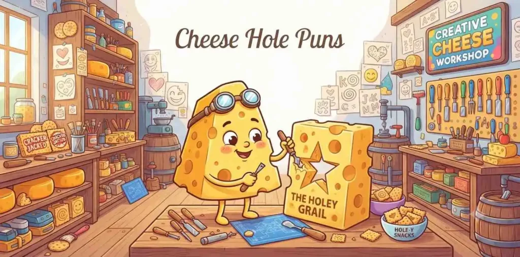 Swiss cheese with funny holes