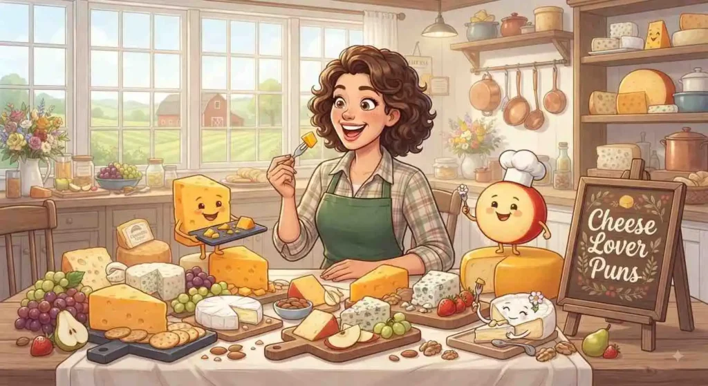 Cheese lover tasting artisan cheese