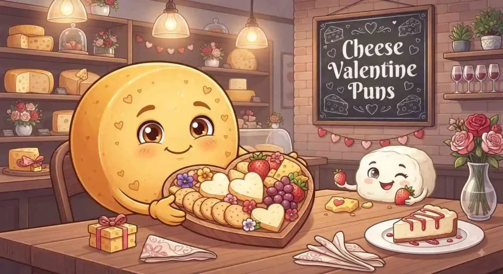 Funny cheese Valentine romance