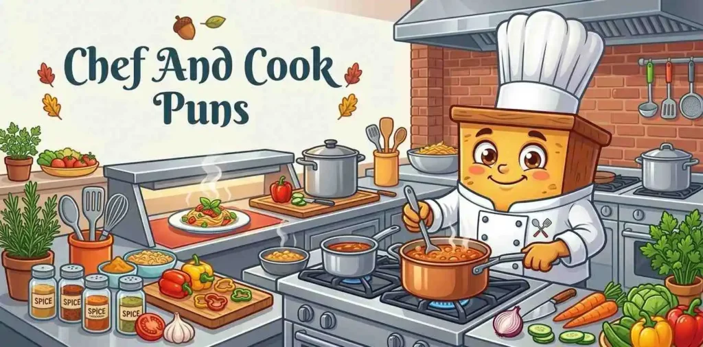 Funny chef cooking