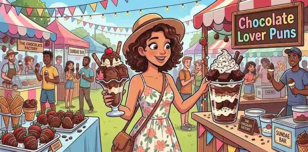 Happy chocolate lover with dessert