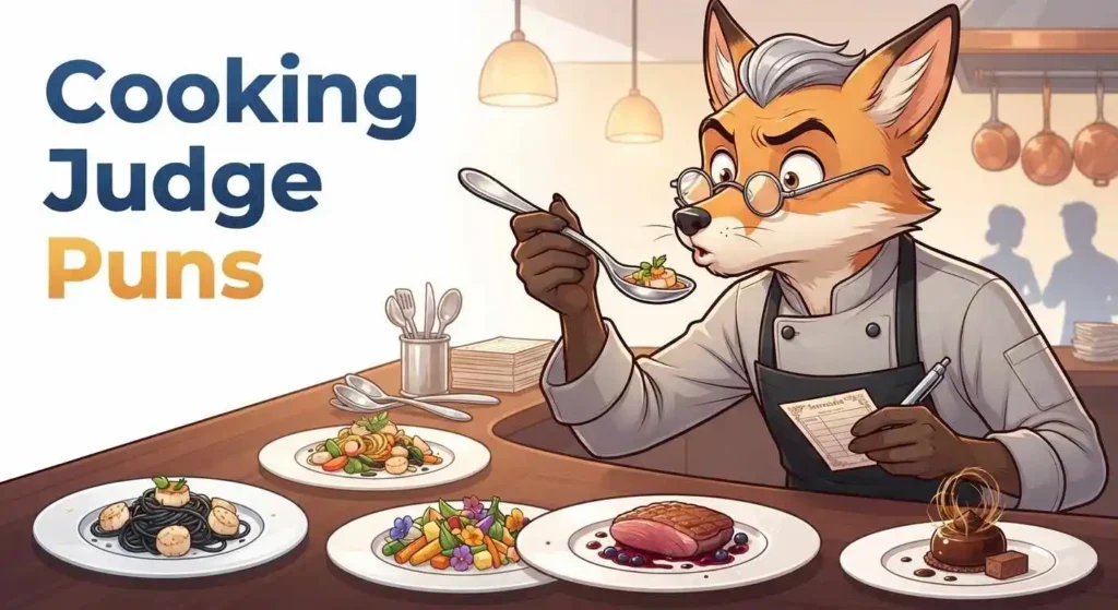 Funny judge tasting cooking contest