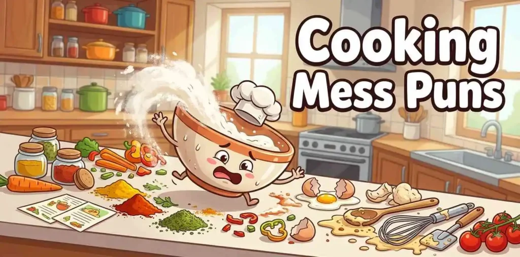 Funny cooking mess