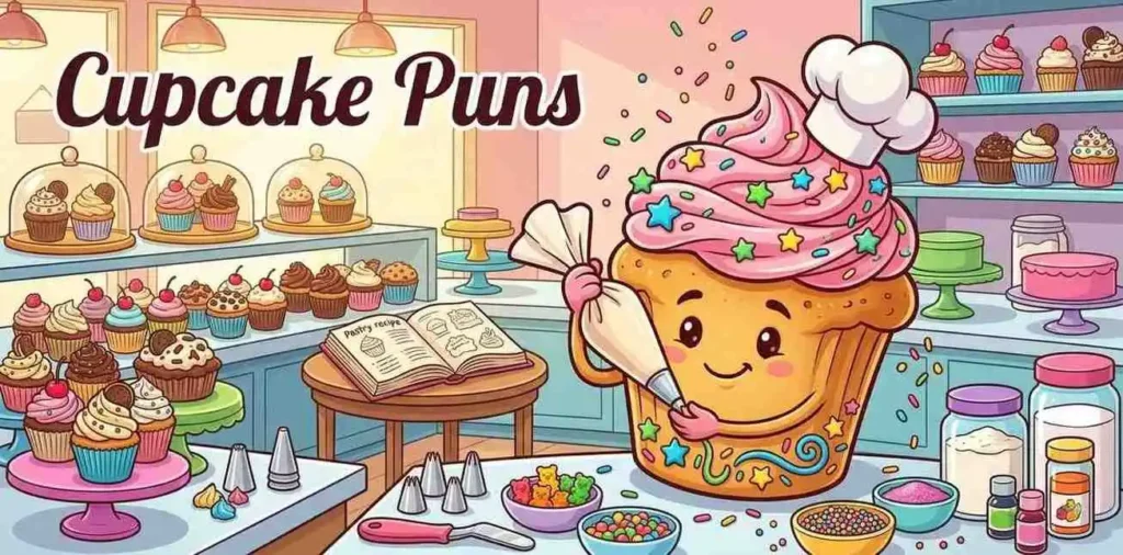 Cute cupcake baking