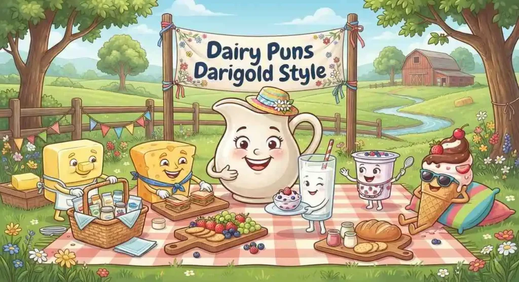 Dairy friends enjoying farm picnic