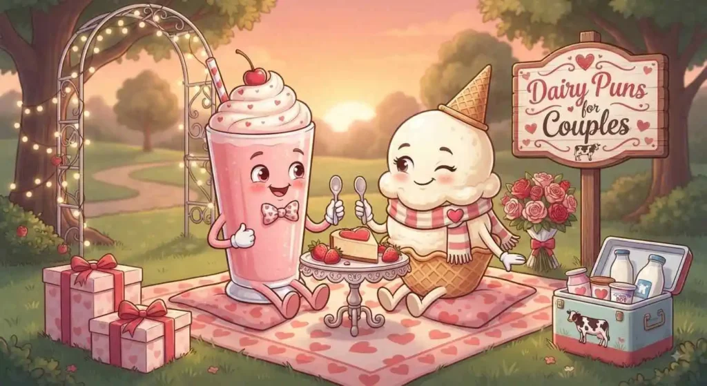 Cute dairy couple Valentine date