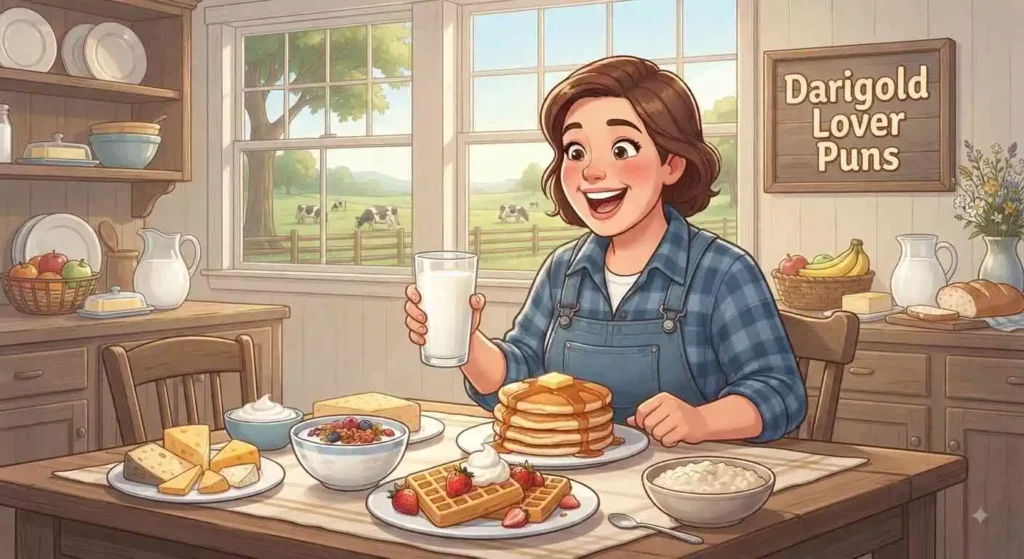 Dairy lover enjoying fresh milk
