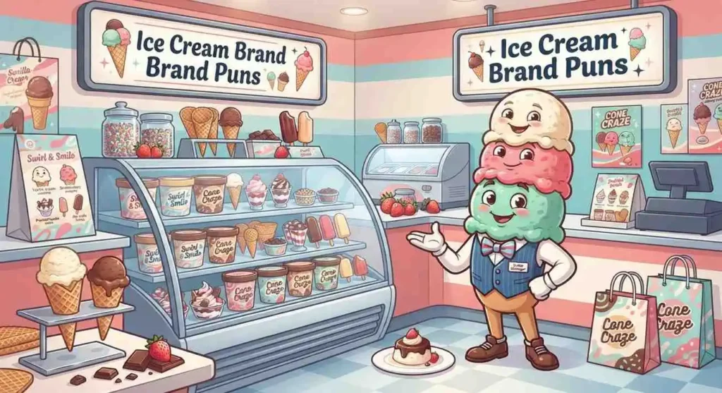 Funny ice cream brand