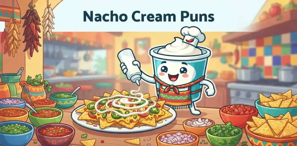 Sour cream nacho snack scene