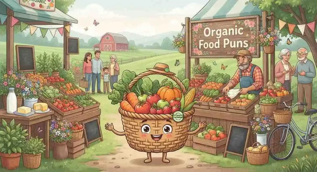 Fresh organic produce market