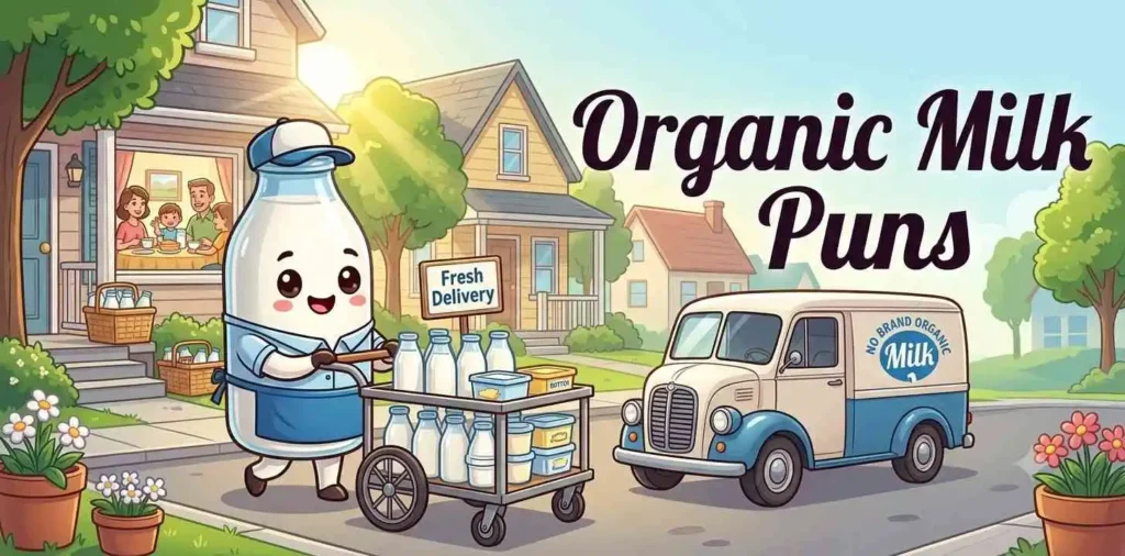 Cute organic milk character