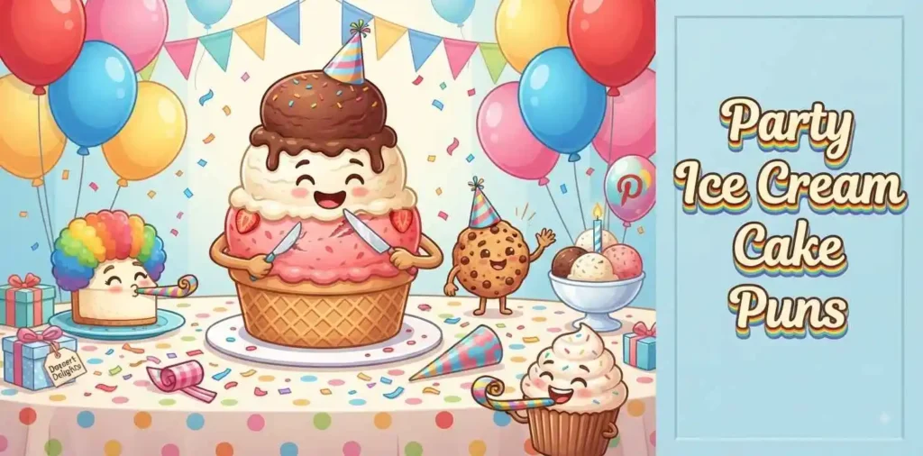 Ice cream cake party celebration