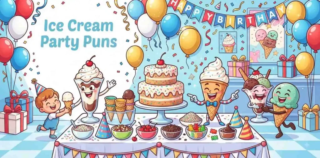 Ice cream party with birthday fun
