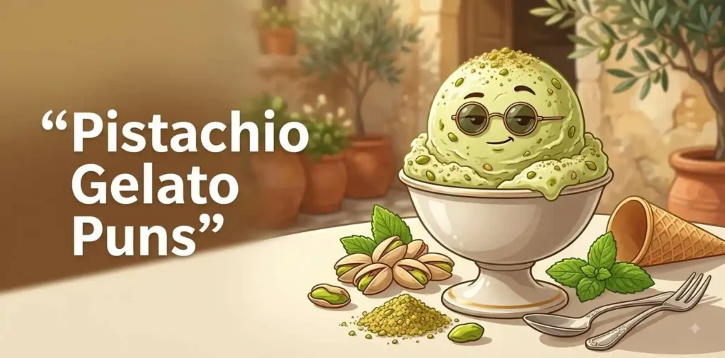 Pistachio gelato with nuts