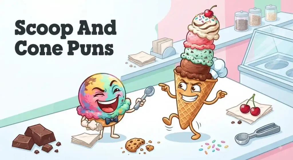 Funny scoop and cone puns