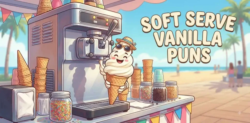 Soft serve vanilla ice cream art