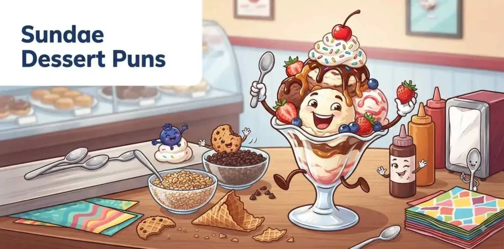Funny sundae dessert puns