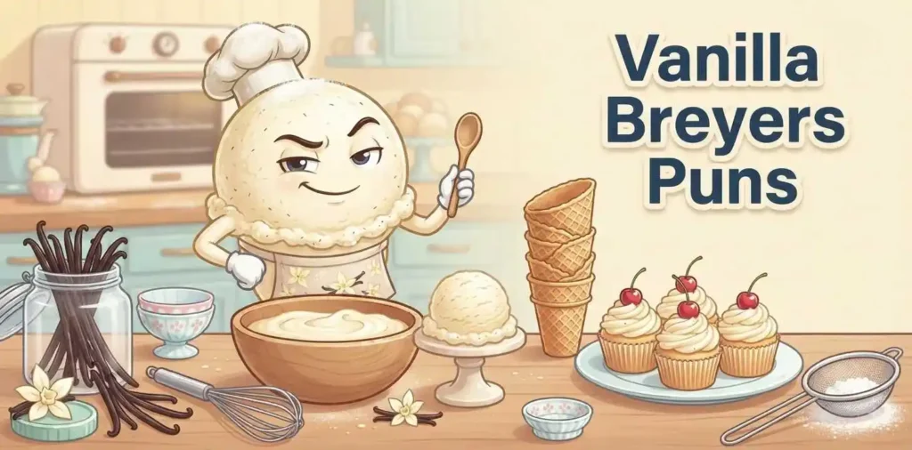 Cute vanilla ice cream