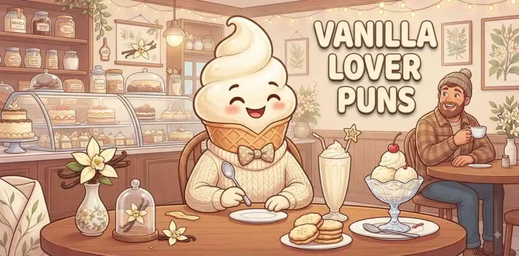 Cute vanilla ice cream character