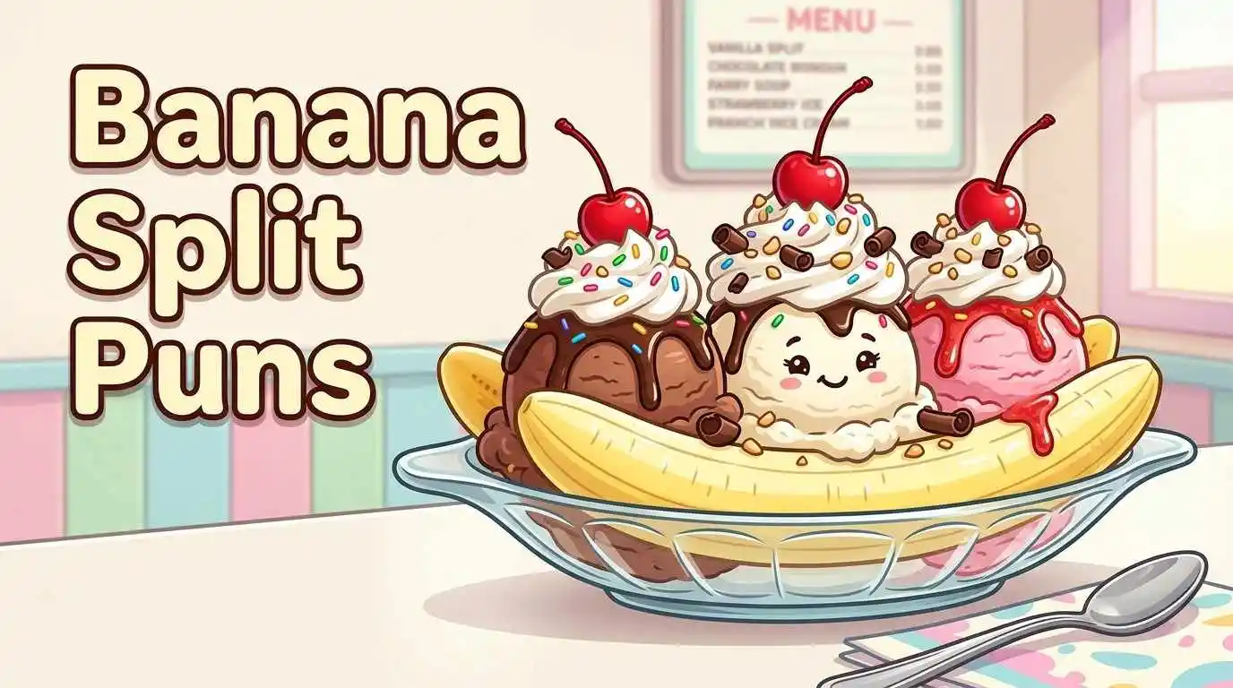 Classic banana split ice cream
