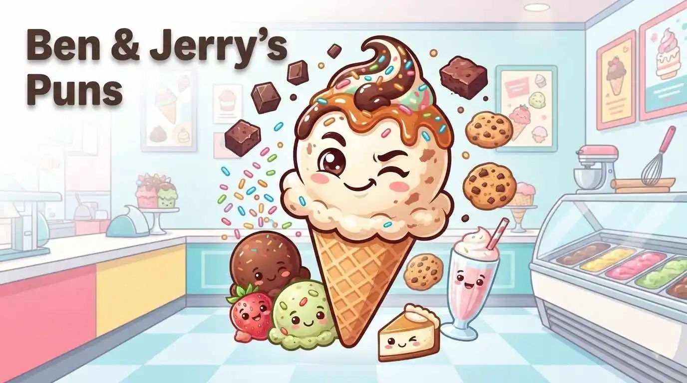 Funny Ben Jerry's ice cream puns