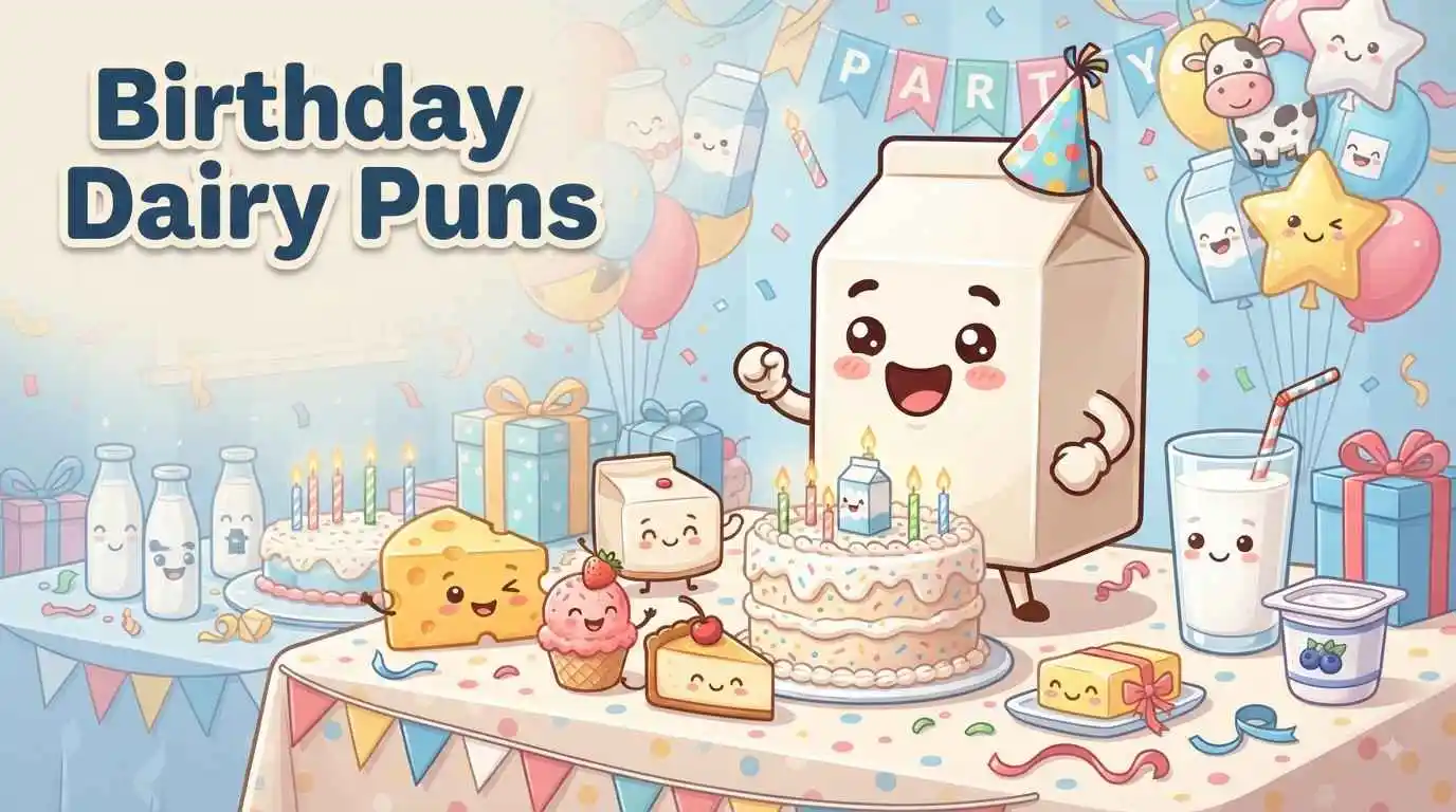 Funny dairy birthday celebration