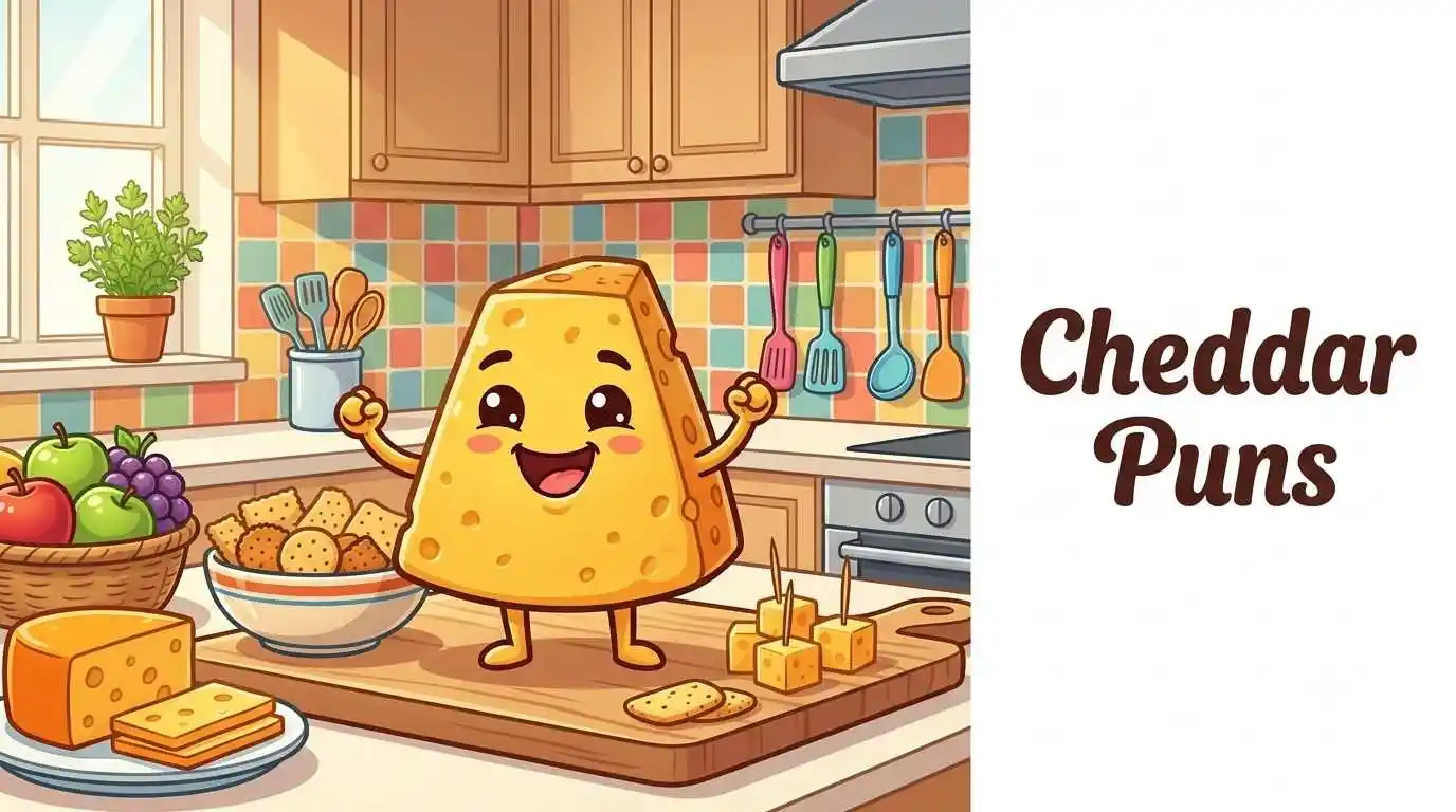 Cute cheddar cheese character