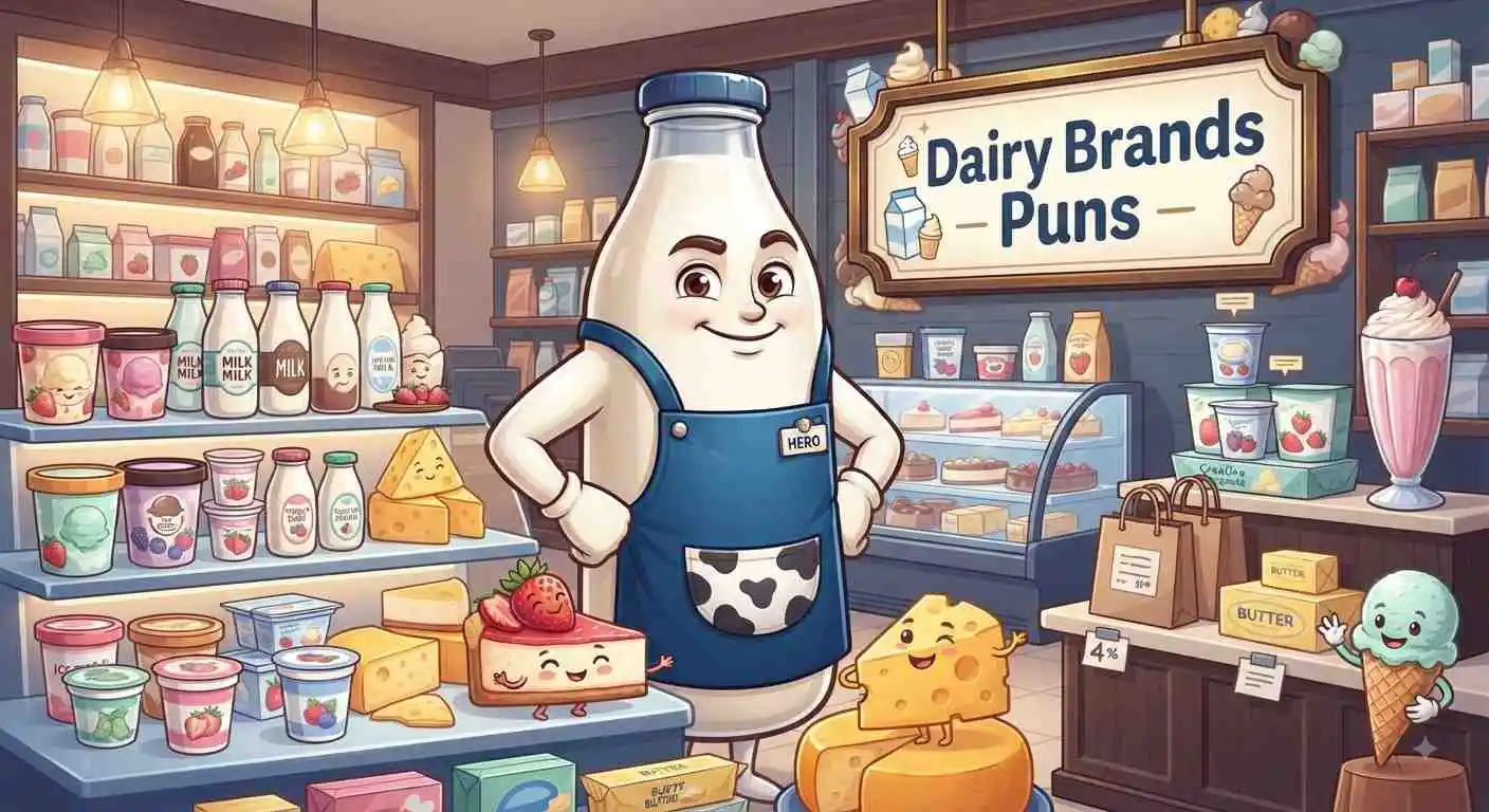 Funny dairy brand Puns
