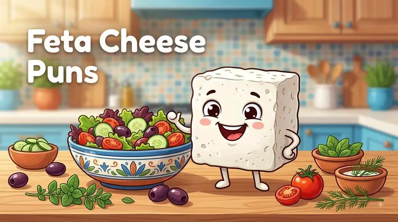 Cute feta cheese character