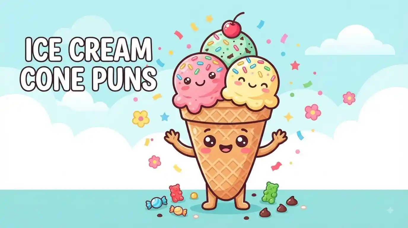 Cute ice cream cone character