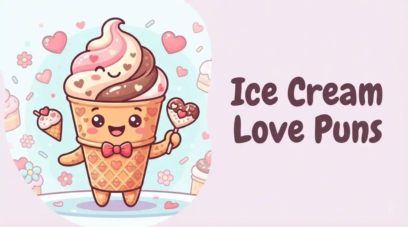 Cute ice cream love characters together