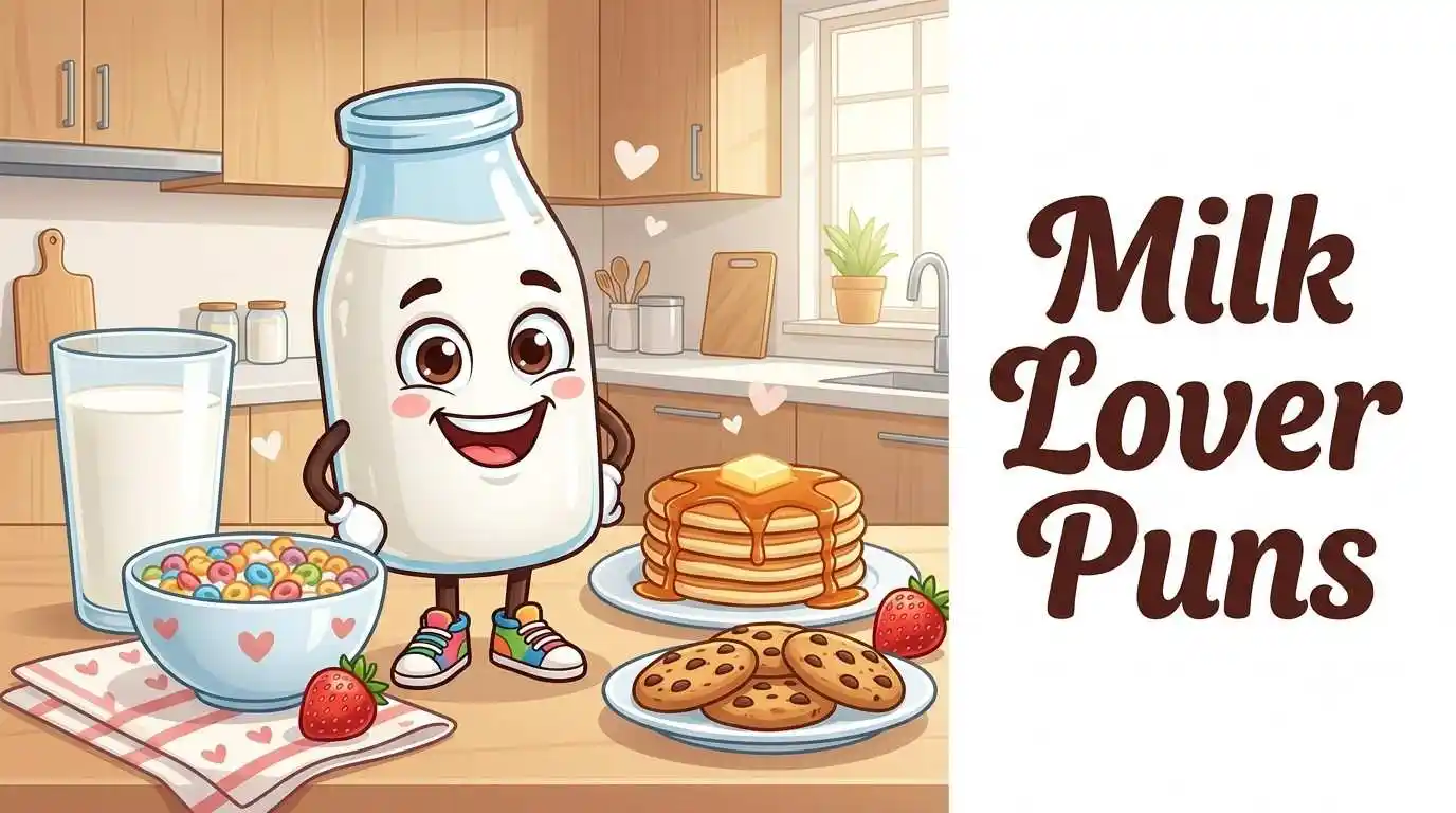 Cute milk lover character