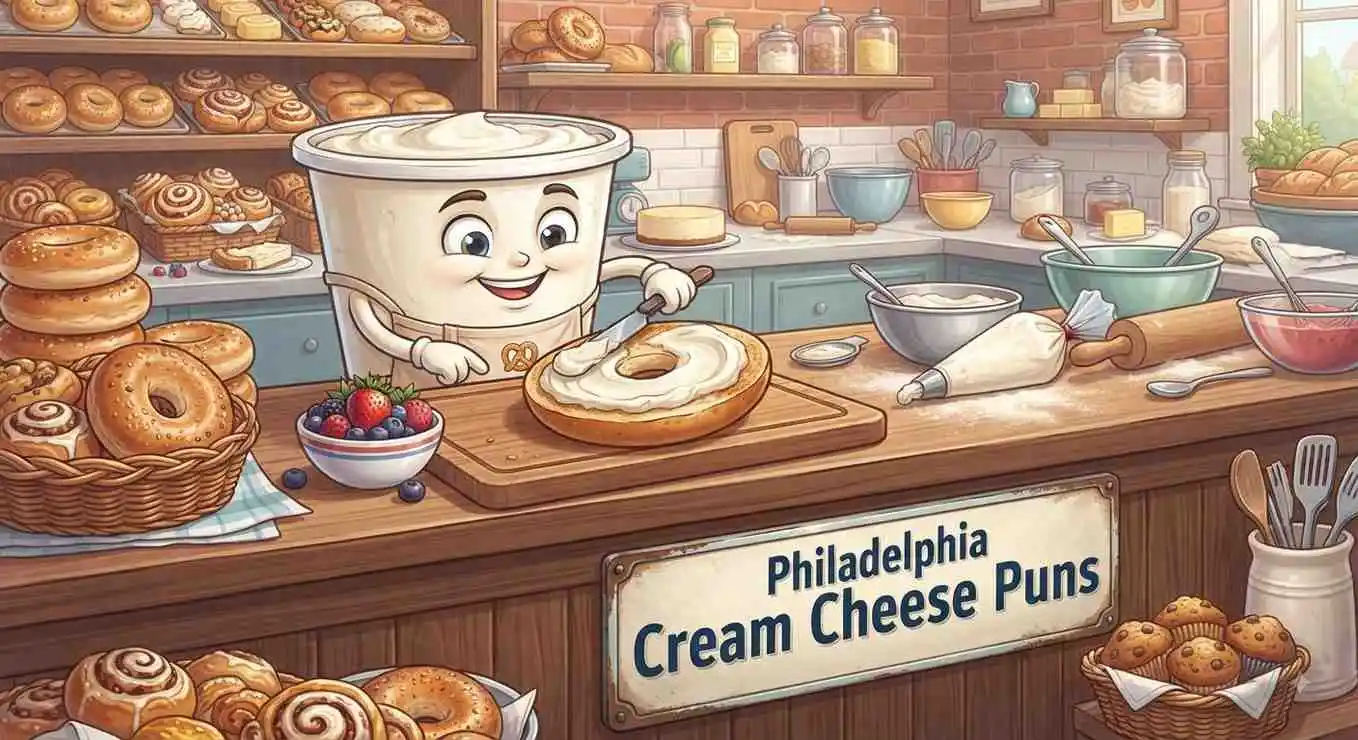 Cream cheese character in bakery