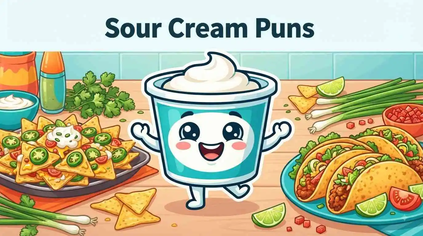 Funny sour cream mascot
