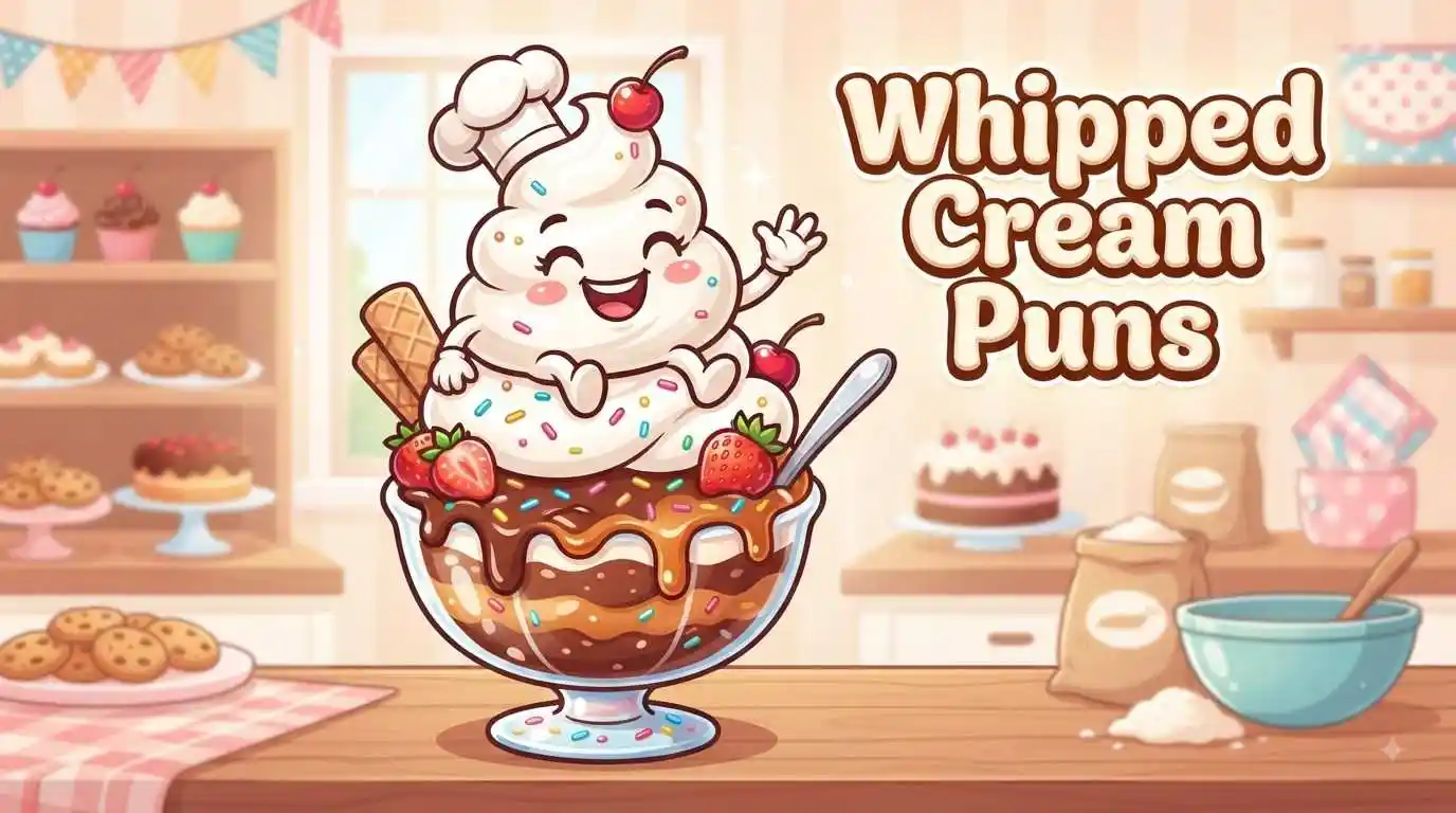 Funny whipped cream dessert celebration